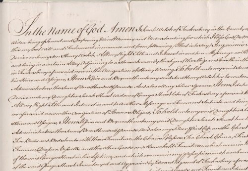 1758 - Will of Sarah Welsh