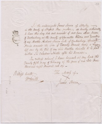 Receipt for Legacy