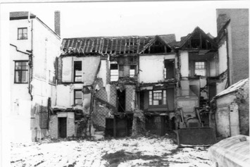 Demolition at rear, 1970