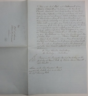 Will of James Bennett