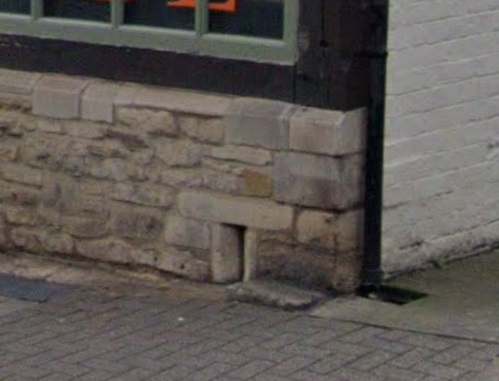 The slit window from the street