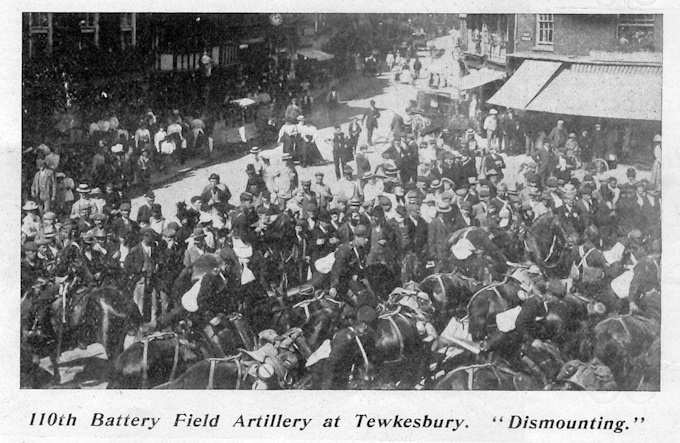 110th Battery Field Artillery at Tewkesbury, 