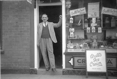 Blue Bird shop with Frank Birch