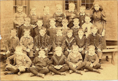 Ellen Rice with her Sunday School Class