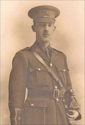 W.H. Struthers in the uniform<br>of the Lancashire Fusiliers<br>in 1915